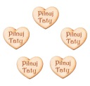 SRDIEČKA pre anjelské srdiečka, preglejka 3 cm, HODINKY DADDY, 5 kusov