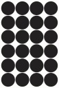 Nálepky CIRCLES Bodky 5cm 24ks Čierna