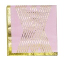 RUŽOVÉ ZLATÉ papierové obrúsky narodeninové 10ks párty 33X33 cm svadobné glamour