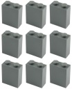 LEGO 3245c TEHLA POLE 1x2x2 sivý rez (15g) 9 ks