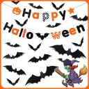 SÚPRAVA HALLOWEENSKÝCH DEKORÁCIÍ HAPPY HALLOWEEN NETOPIEROV