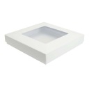 Krabička na karty s okienkom, biela, 15x15x2,5