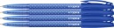 Modré guľôčkové pero Rystor Kropka Sprinter 0,7 mm x 4