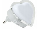 Zásuvné svietidlo do zásuvky HEART, 0,3W LED