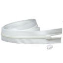 3mm páska na špirálový zips, BIELA ​​+ 20 zipsov, 10 metrov