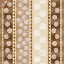 Kúpeľňová predložka STRIPES CIRCLES, béžová, protišmyková, 65x10