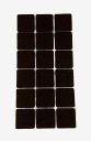 Samolepiace plstené podložky hnedé 25x25mm x18