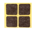 SAMOLEPIACE PLSTENÉ PODLOŽKY 40x40mm HNEDÉ PODLOŽKY