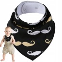 Podbradník 100% bavlna podbradník Šatka Bavlnená šatka MUSTACHE 30-35 cm