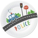 POLICE Papierové taniere narodeniny 18cm 6ks.