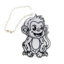 Reflexný prívesok, kľúčenka pre deti, na batoh na bicykel, MERRY MONKEY