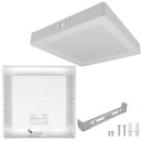 Prisadené štvorcové LED svietidlo 22x22 cm 18W 4000K + napájací zdroj