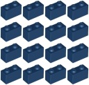 LEGO 3004 BRICK 1x2 tmavomodrá (12g) 16 ks