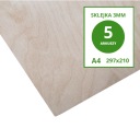 Preglejka pre laser 3mm, formát A4, trieda 1/2 - 5 kusov