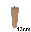 ROVNÁ drevená noha 13 cm s osadením BUK