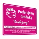 Nálepka - Preferujeme Hotovosť 15x20