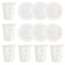 Sada šálok a tanierov Rose Gold Dots 12 ks