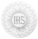 Emblém IHS, nášivka Host for Communion, silver_007