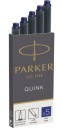 Parker dlhé kazety 5ks modrý atrament do pera QUINK ORIGINAL