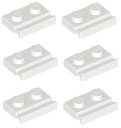 LEGO tanier 1x2 s okrajom biely 32028 - 6 ks