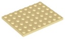 LEGO Element PLATE 6 x 8 Tan / Pen 3036 NOVINKA