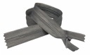 Vnútorný zips, trvalá, teplá šedá, 22 cm