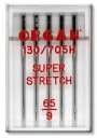Poloploché strojové ihly Organ Super Stretch 65