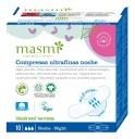 Masmi Ekologické hygienické vložky na noc 100%cert 10 ks