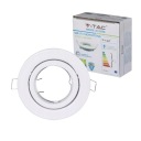 V-TAC GU10 Očko okrúhle pohyblivé biele VT-7227RD-WH