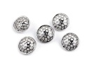 KOVOVÝ GOMBÍK 18mm STRIEBORNÝ
