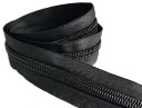 Špirálová páska na zips 10 mm, metrový zips bez zipsov, čierna, 1 meter