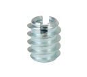 Nábytková vložka 10x M6 x 12 mm skrutkovaná do dreva, oceľová nábytková vložka so zárezom