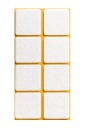 Samolepiaca plstená podložka, biela, 38x38 mm