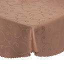 Obrus ​​odolný voči škvrnám 160 cm, elegantný kruh BÉŽOVÁ W26