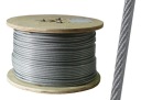 1m lano PVC oceľové lanko 5mm väzba 6x7+FC pozinkované - narezané na veľ.