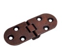 Strojový pánt pre skladaciu dosku stola, potiahnutý bronzom, 80 x 30 mm