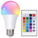 E27 12W RGB LED ŽIAROVKA, FAREBNÁ, STMIEVATEĽNÁ, DIAĽKOVÉ OVLÁDANIE