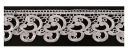 Guipure Lace Ozdobná stuha, biela, na závesy, 8 cm