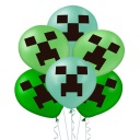 SADA BALÓNOV MINECRAFT CREEPER PIXELS 10 kusov