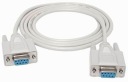 DB9 RS232 COM F-F sériový kábel 1,5 m nulový modem