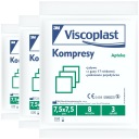3 KS VISCOPLAST Sterilné gázové obklady 7,5x7,5 cm