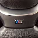 1ks BMW M-Power 3D logo chrómové nálepky na ráfiky kokpit volantu 18x10