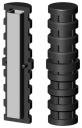 Plastová spojka s kovovým jadrom, priemer 25x1,5