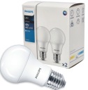 PHILIPS SET 2x E27 LED žiarovka 4,9W = 40W 4000K NEUTRÁLNA BIELA ​​470lm A60