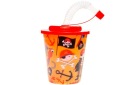 Plastový pohárik s tubou a viečkom Pirates 3D 250ml