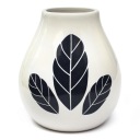 Biely hrnček na Yerba Mate - Matero Hoja White - 350 ml Keramická tekvica