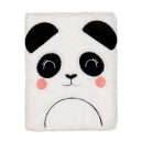 Zápisník Panda A5, 80 listov, mriežkovaný plyšový obal