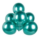Lesklé lesklé balóny GREEN Metallic chróm - 10 ks