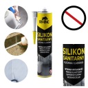 ČÍRY sanitárny silikón 290ml flexibilný KÚPEĽŇOVÁ KUCHYŇA TRANSPARENTNÁ