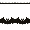 GIRLAND BANNER black BATS halloween